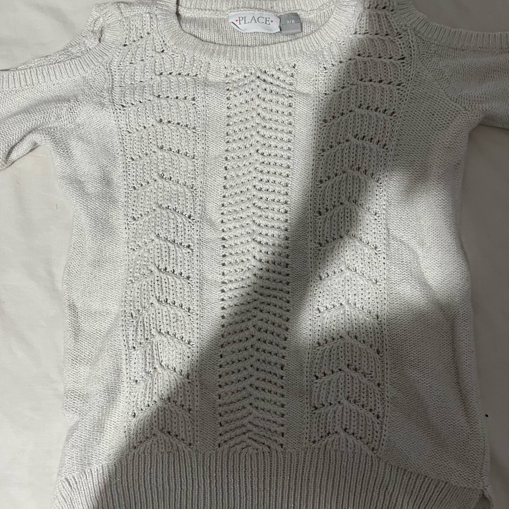 Children’s Place Sparkly Sweater For Girls, Size 7-8
